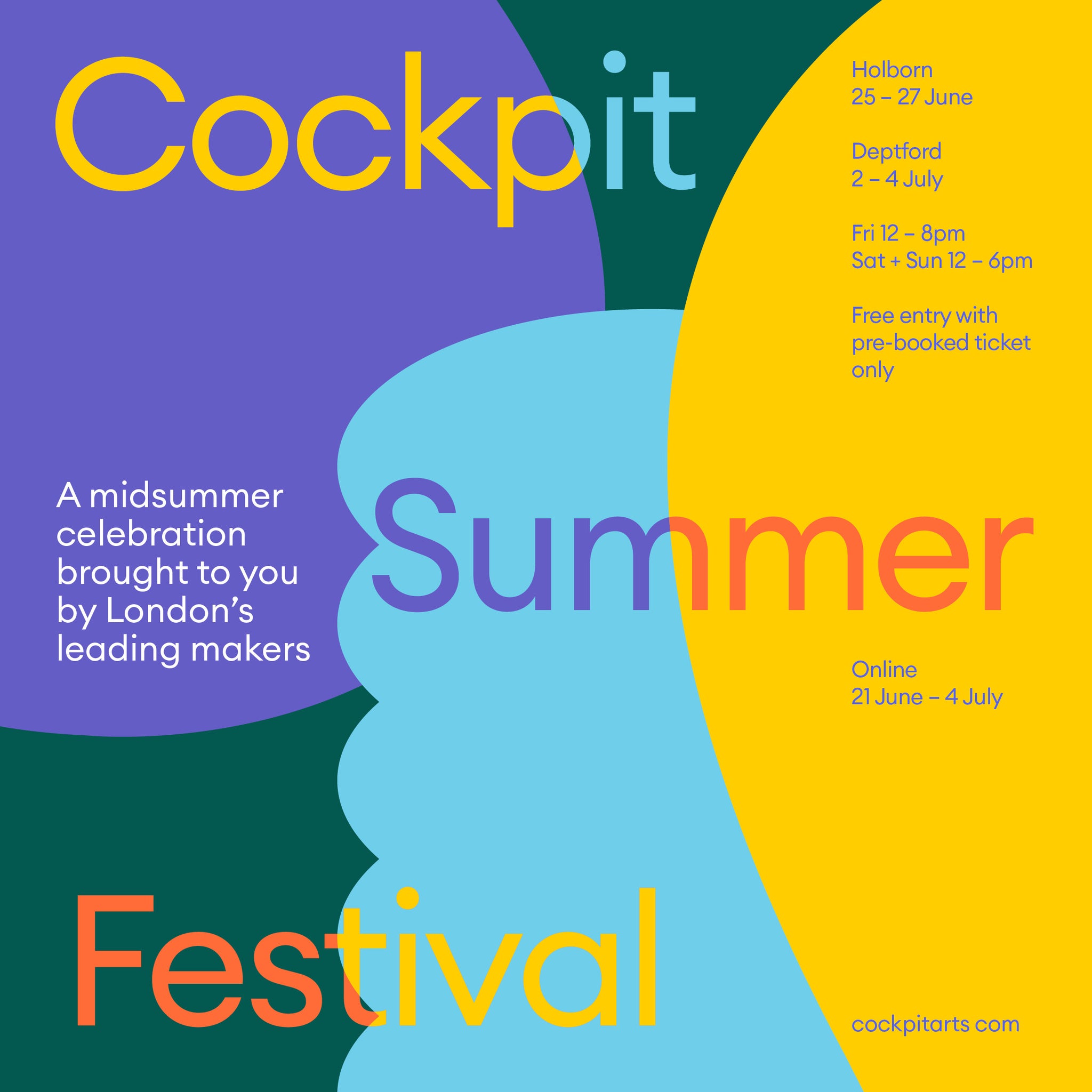 Cockpit Arts Summer Festival 2 - 4 July 2021